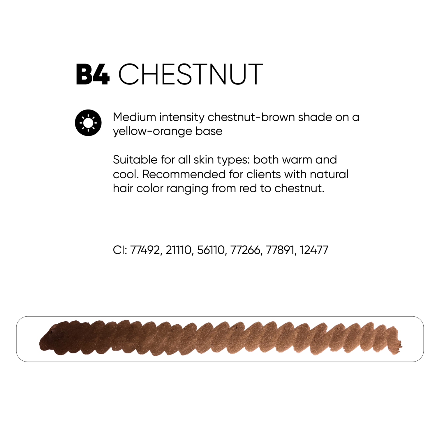 PEINTO წარბის პიგმენტი Chestnut