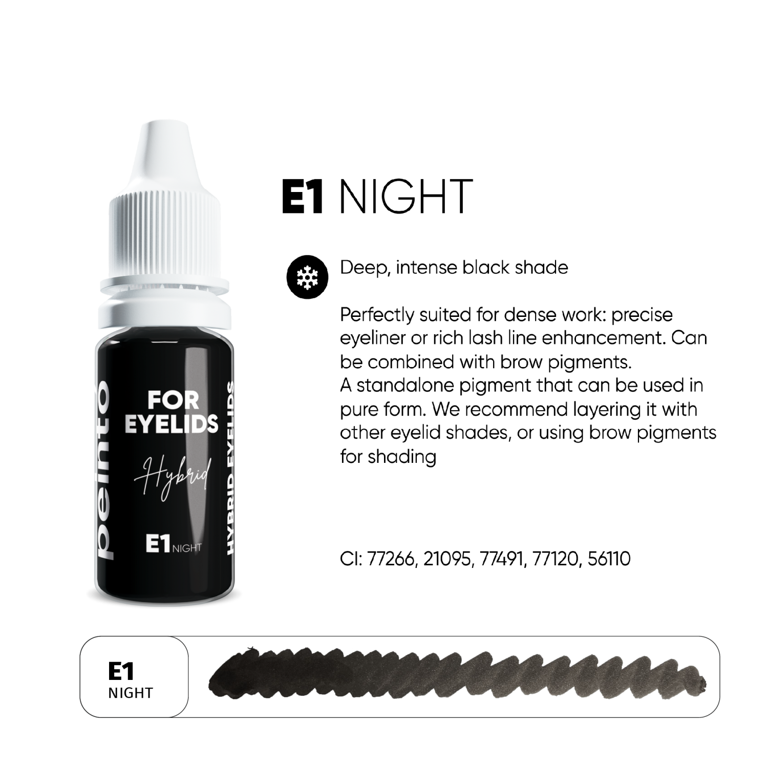 PEINTO ქუთუთოს პიგმენტი E1 Night