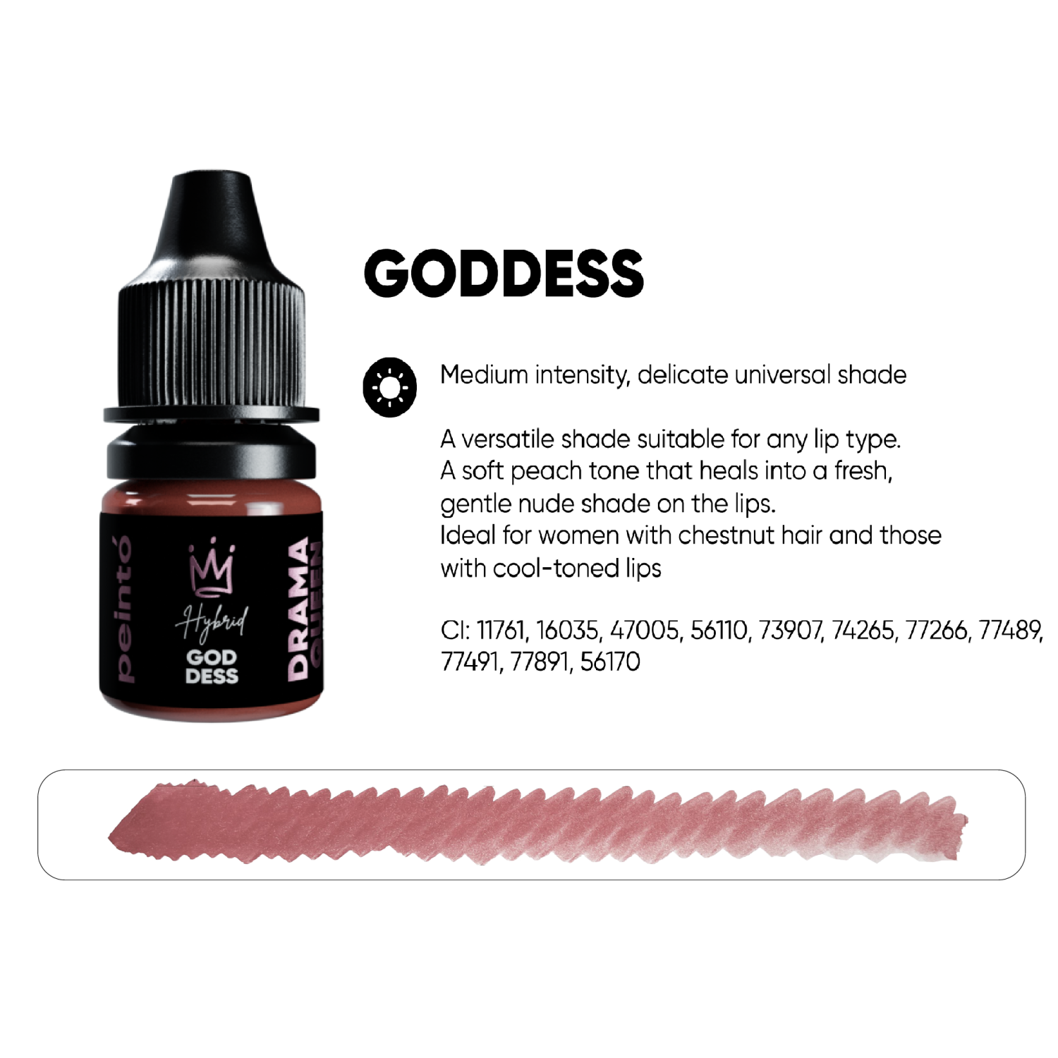 PEINTO ტუჩის პიგმენტები GODDES