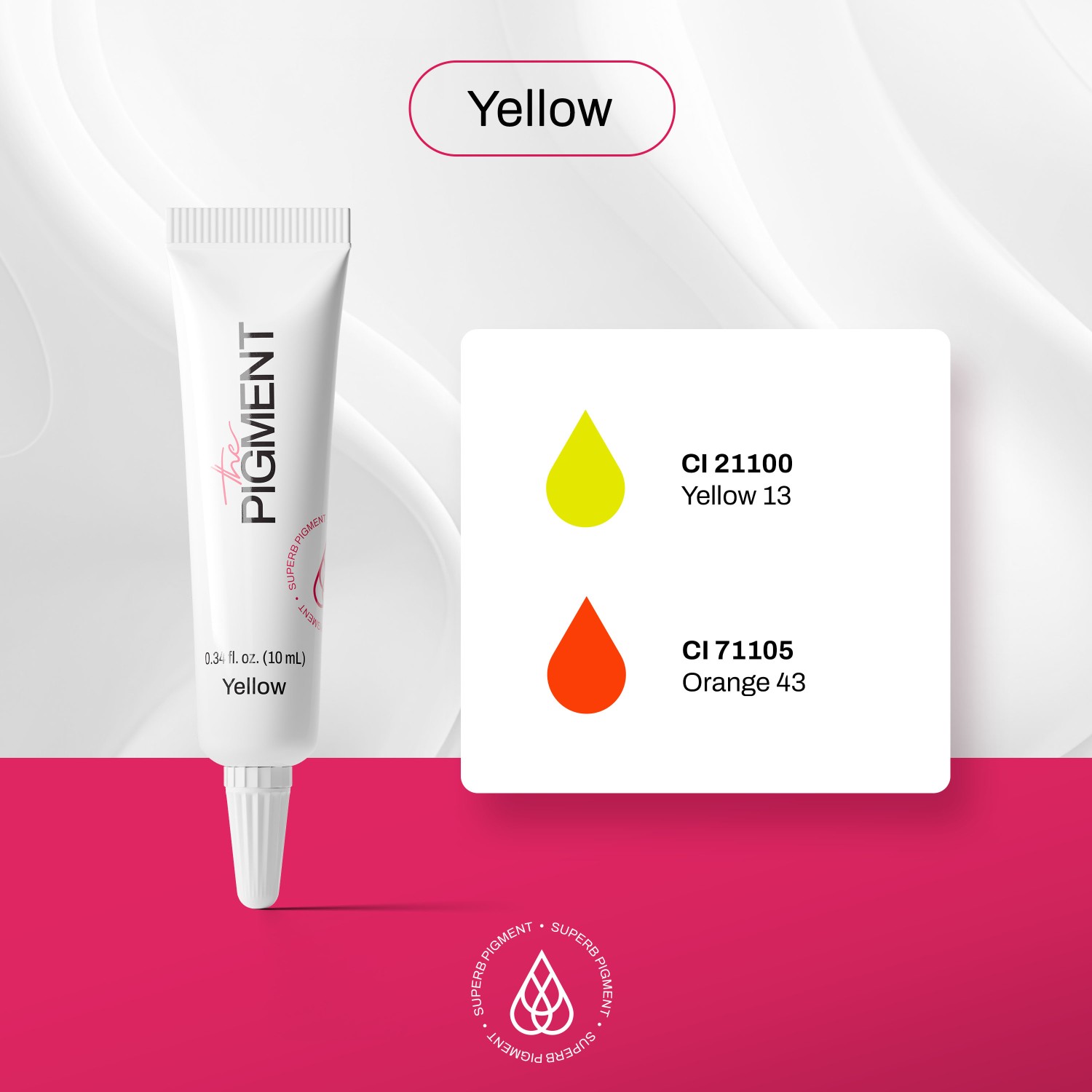 THE PIGMENT მიკრობლეიდინგის პიგმენტი Yellow 10 მლ.