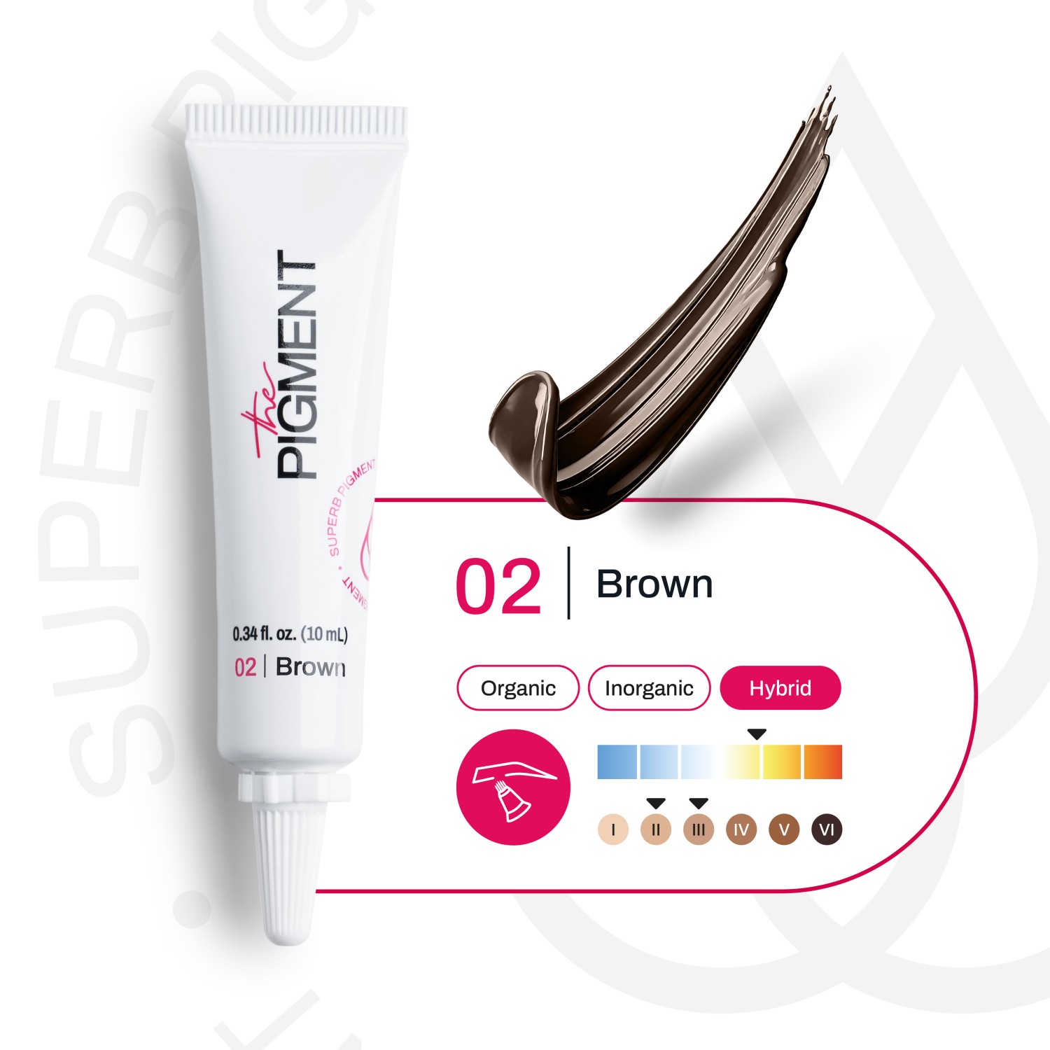 THE PIGMENT მიკრობლეიდინგის პიგმენტი Brown 2 10 მლ.
