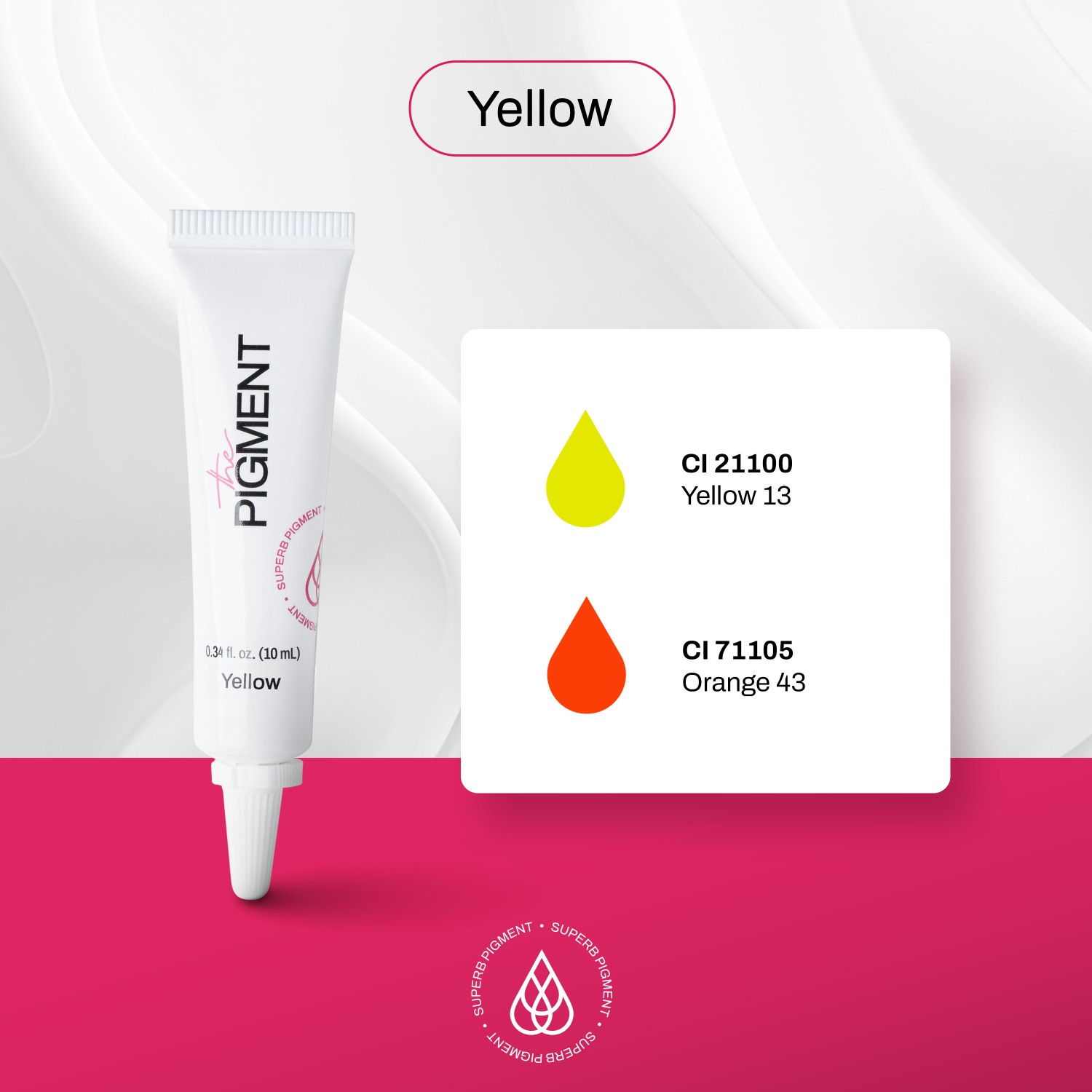 THE PIGMENT მიკრობლეიდინგის პიგმენტი Yellow 10 მლ.