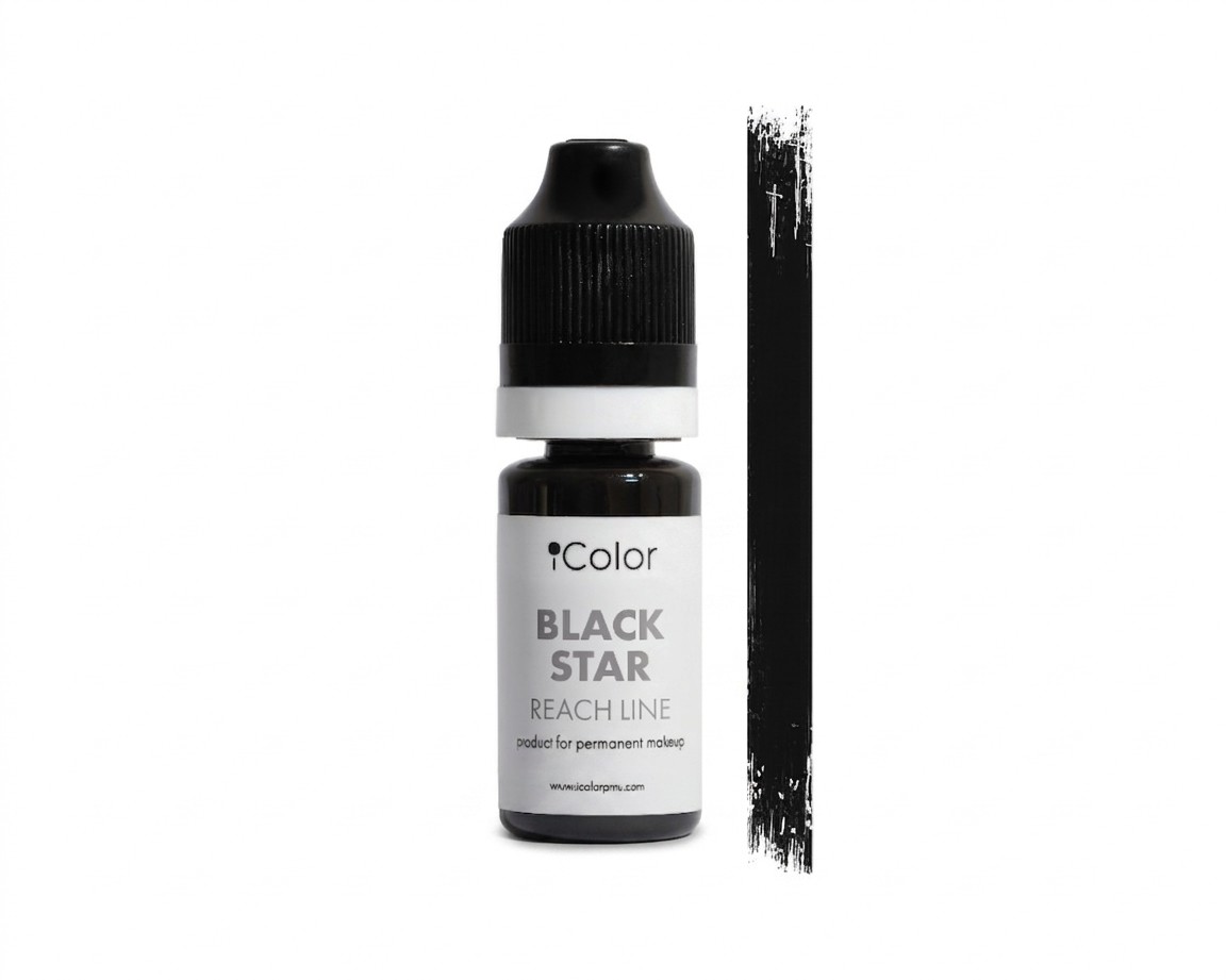 ICOLOR ქუთუთოს პიგმენტი Black Star 10 მლ.