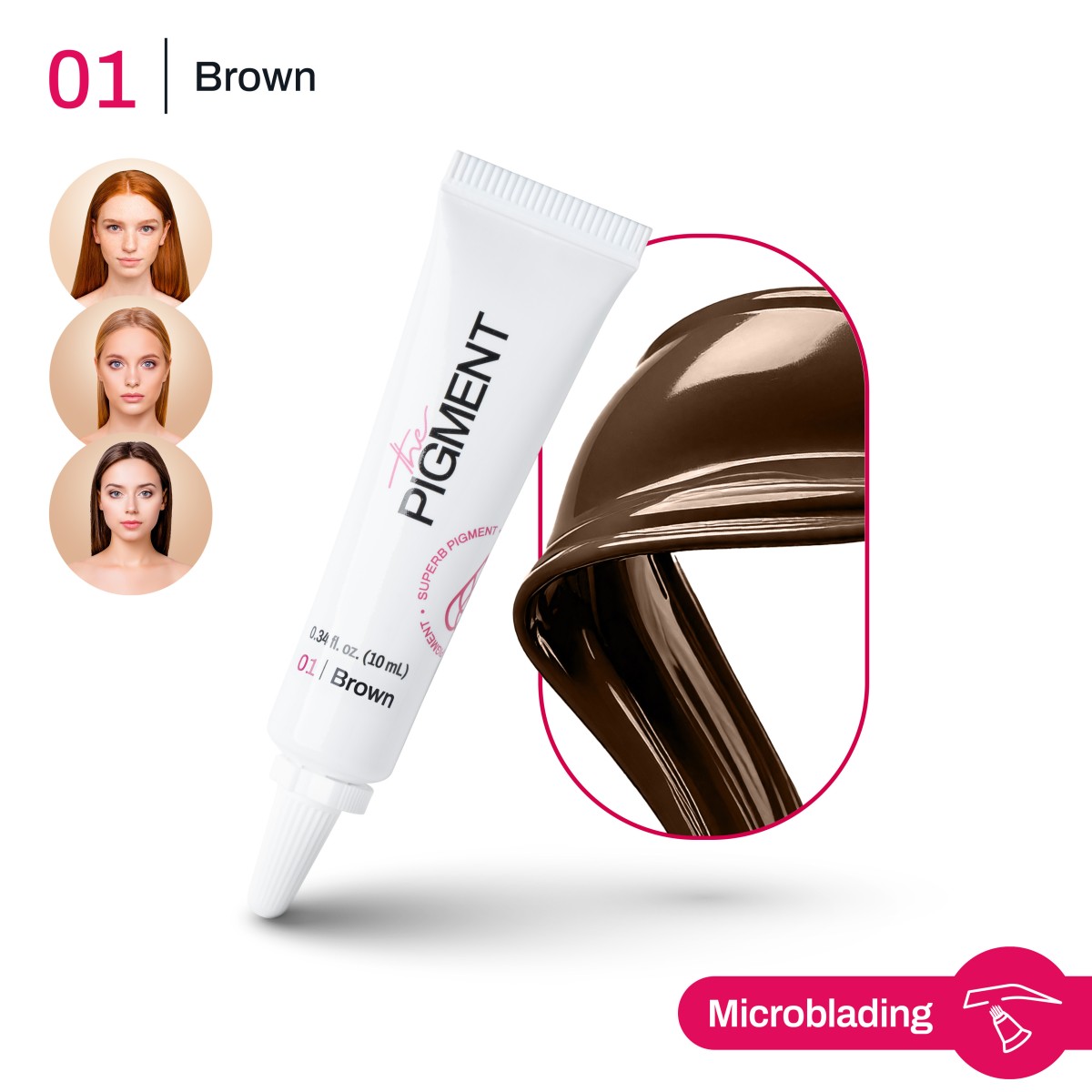 THE PIGMENT მიკრობლეიდინგის პიგმენტი Brown 1 10 მლ.